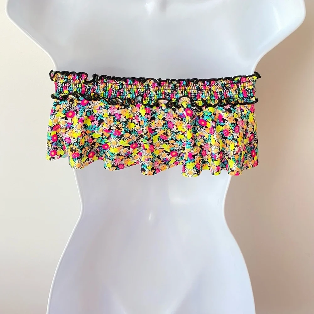 Hobie Multicolored Bandeau‎ Bikini Top ONLY, Size S